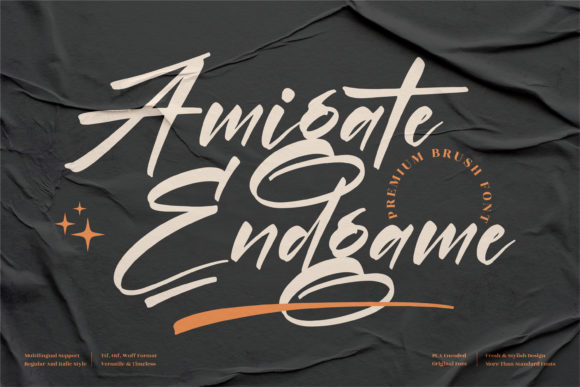 Amigate Endgame: A Bold Handwritten Font for Modern Web Design Projects