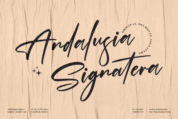 Andalusia Signatera Font Review for Elegant Campaign Design