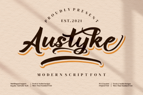 Austyke: A Bold Handwritten Font for Retro Branding Projects