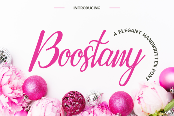 Boostany Font: Elegant Script Handwritten Typography for Editorial Design