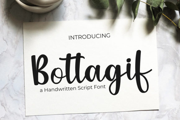 Bottagif: A Light Handwritten Font for Luxury Web Design