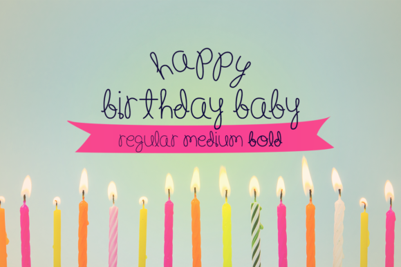 Happy Birthday Baby Font for Trendy Marketing Graphics