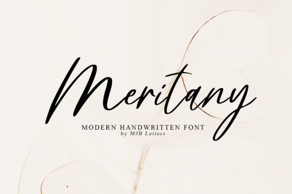 Meritany Font: Elegant Script for Editorial Design