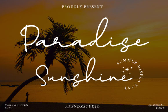 Paradise Sunshine: A Sweet Handwritten Font for Crafters and Sellers