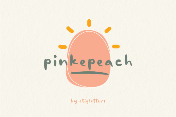 Pinkepeach: A Charming Handwritten Font for Realistic Brand Design