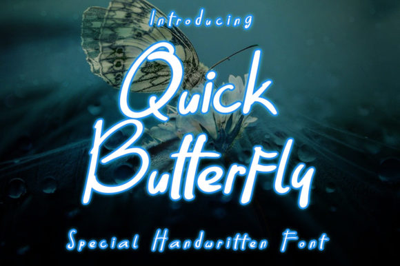 Quick Butterfly Font for Handmade Crafts and Product Labels