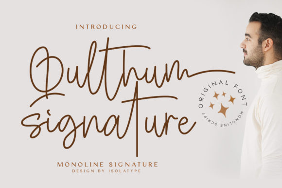 Qulthum Signature: Stylish Script Handwritten Font for Creative Projects