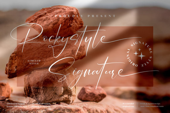 Rockystyle Signature: A Dainty Handwritten Font for Crafty Makers and Printables Designers