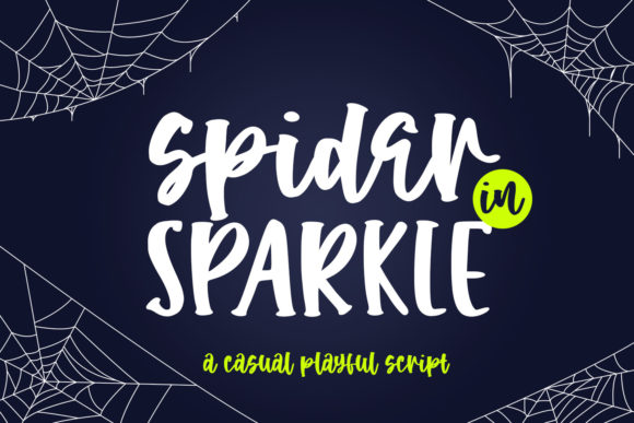 Spider in Sparkle: A Playful Handwritten Font for Crafters and Sellers